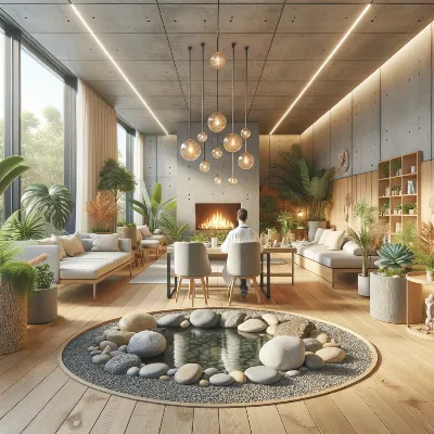 Photorealistic image of a holistic healing consultation with natural elements